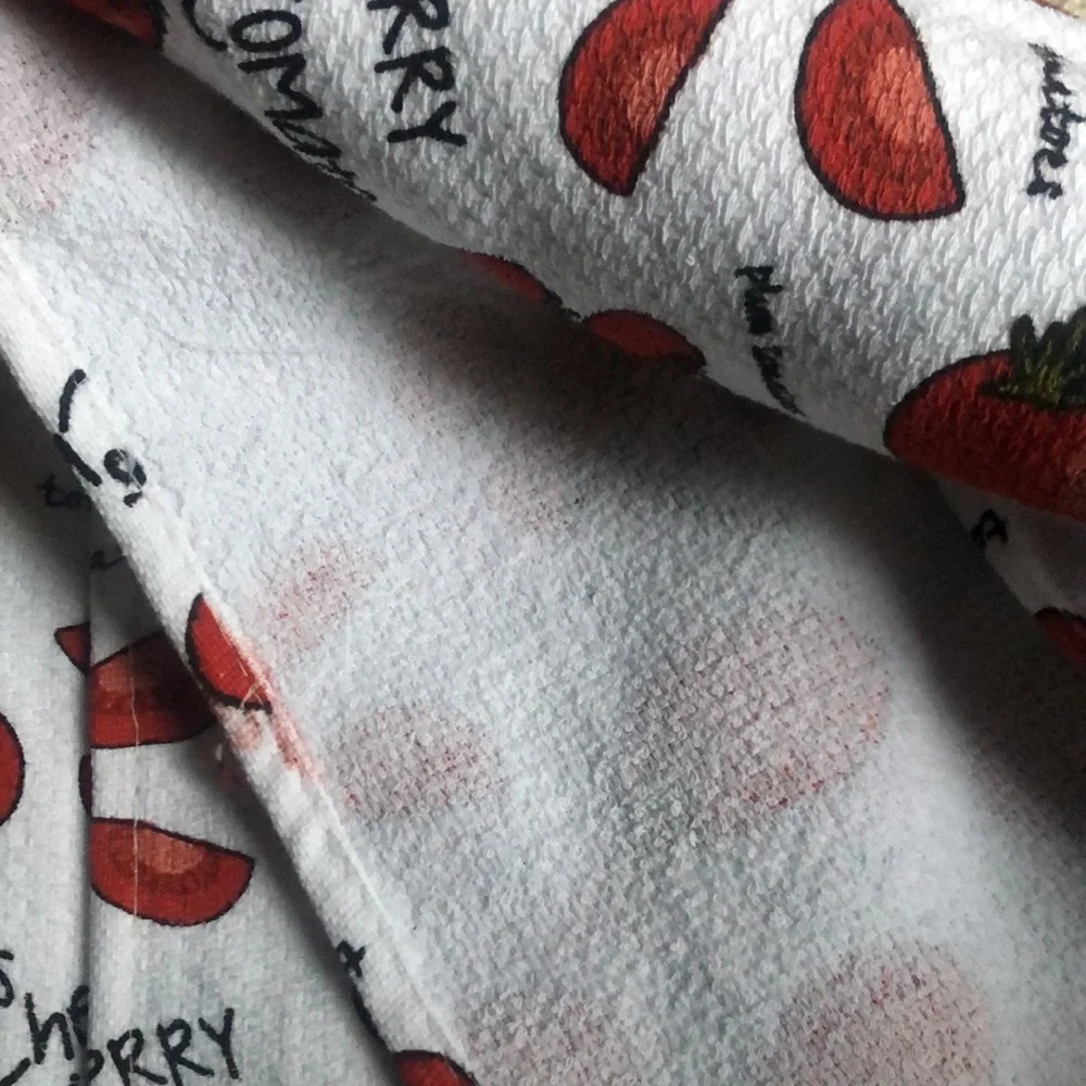 Cherry Tomato Print Kitchen Towels
